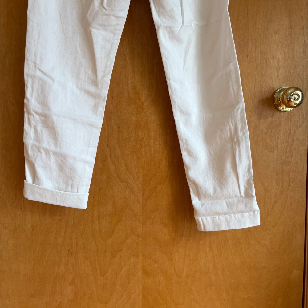 Xirena Chino Pants Womens Size Small White Cotton Utility Patch Pocket Made USA - Picture 2 of 10